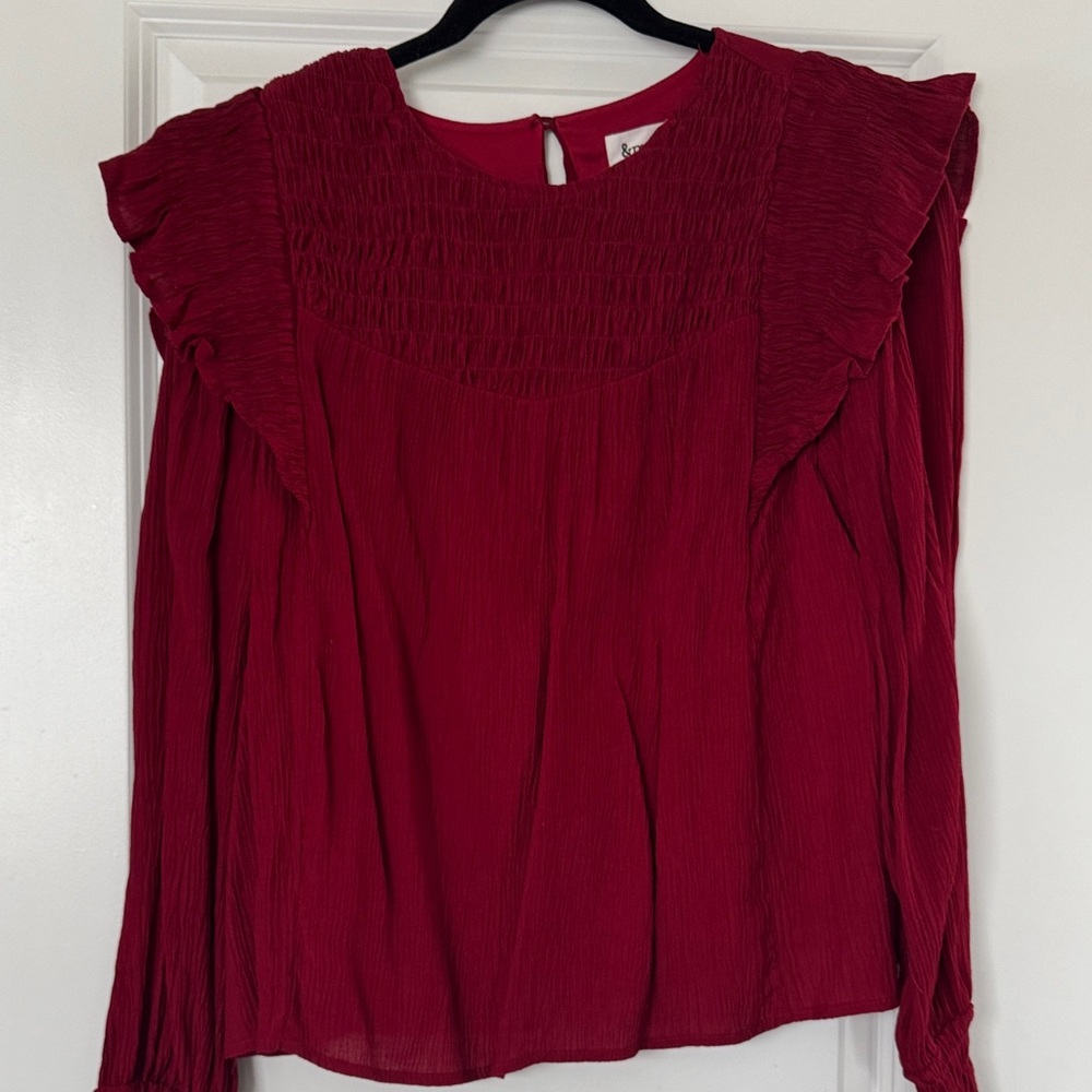 New with tags red blouse